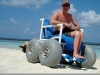 Tourist with Beach Wheelchair